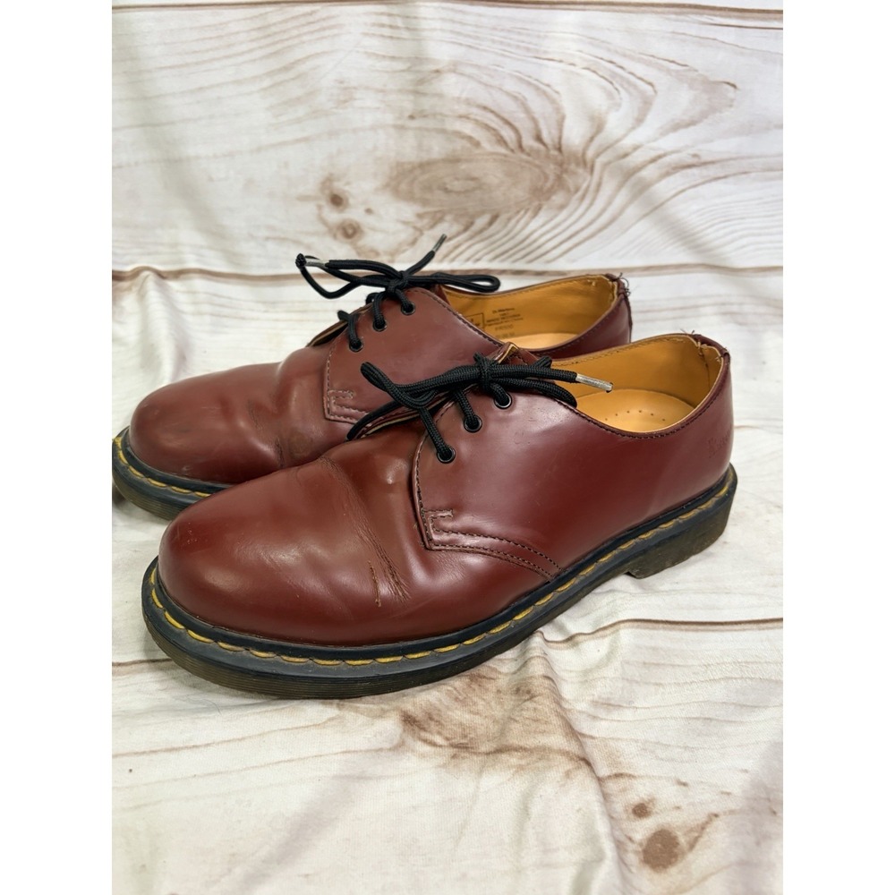 Dr Martens 1461 Cherry Red Smooth Leather Oxford Shoes UK 7 US Men 8 EU 41